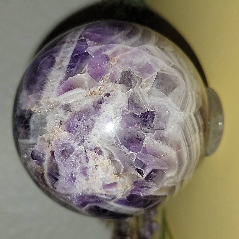 Large Chevron Dream Amethyst Sphere Rainbows New Gift